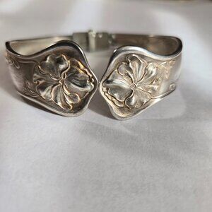 Hinged Silverplate Flatware Bracelet